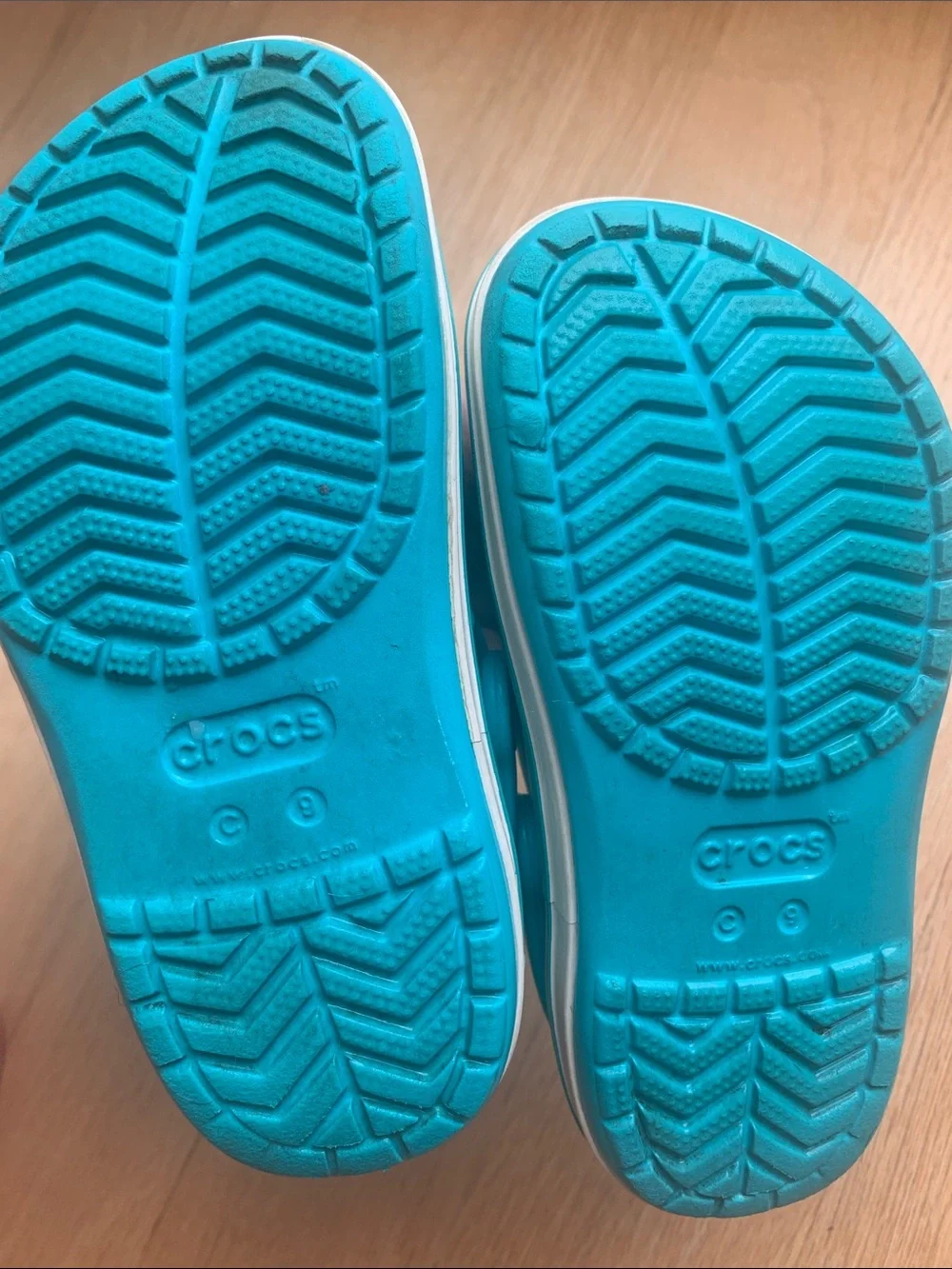 CROCS Kids' Clog in Bright Teal with White Trim